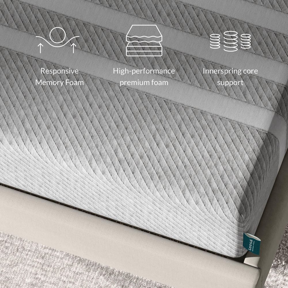 Twin 11'' White Hybrid Foam and Spring Mattress