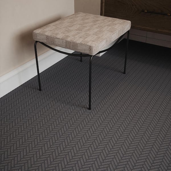 Jeffrey Court Basalt Herringbone Gray 10 in. x 10.75 in Honed