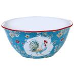 Morning Bloom 11 in. Multicolored Deep Bowl