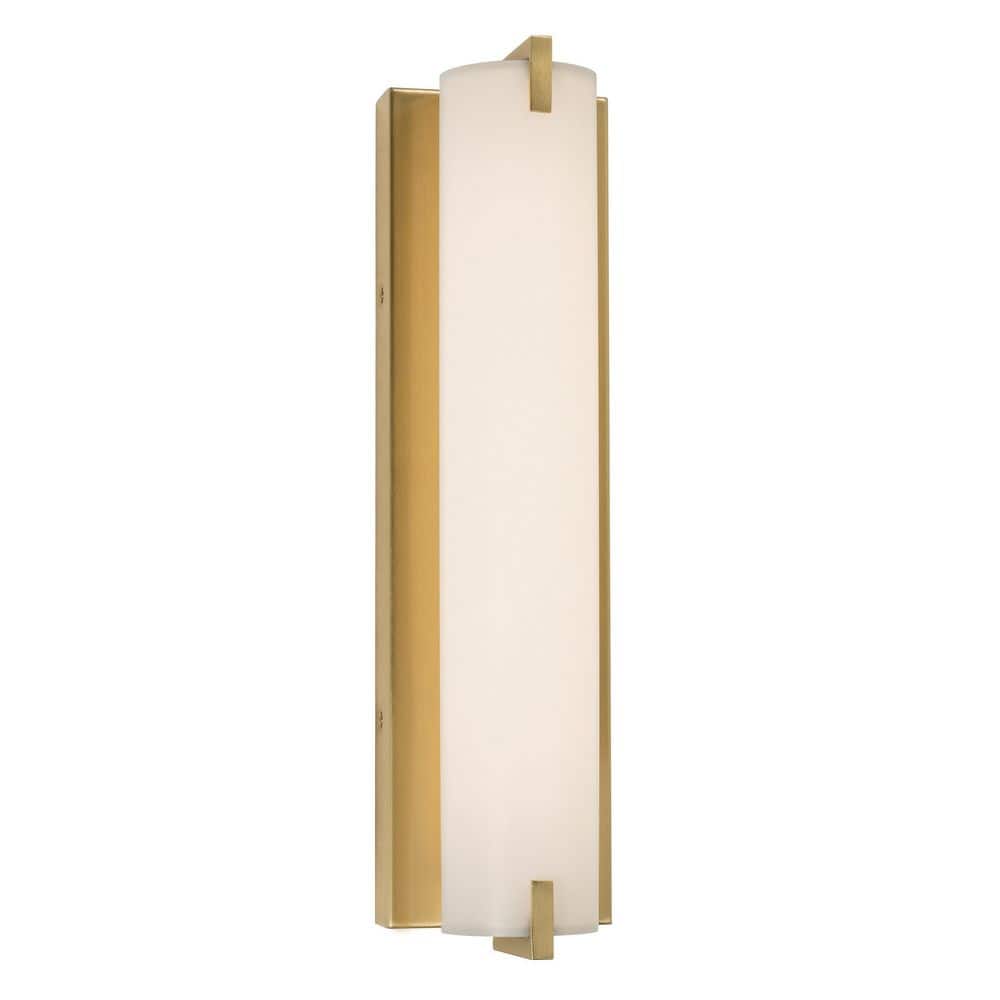 Axel 1-Light Satin Brass Wall Sconce with White Acrylic Shade price history on PriceWatchPro
