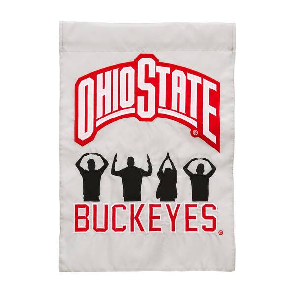 Ohio State Buckeyes 2 SIDED GARDEN FLAG 12"X18" Yard  BANNER OUTDOOR RATED 
