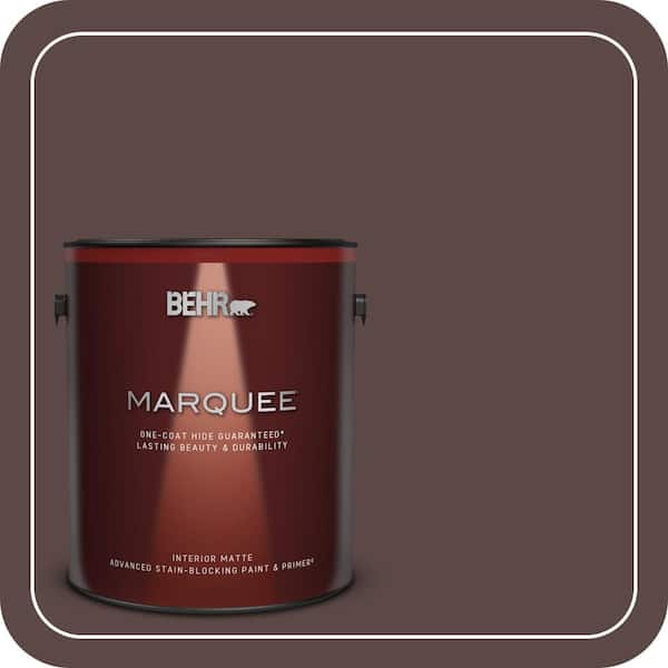 BEHR MARQUEE 1 gal. #MQ1-58 Chocolate Soul One-Coat Hide Matte Interior Paint & Primer