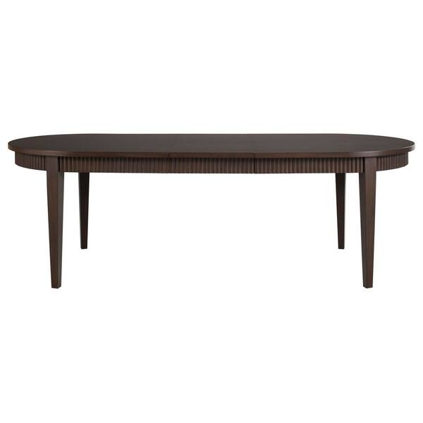 Gwynn Sable Wood Finish 95.98 in. L x 40 in. W Extension Dining Table with 4 Square Legs, Seats 4-6