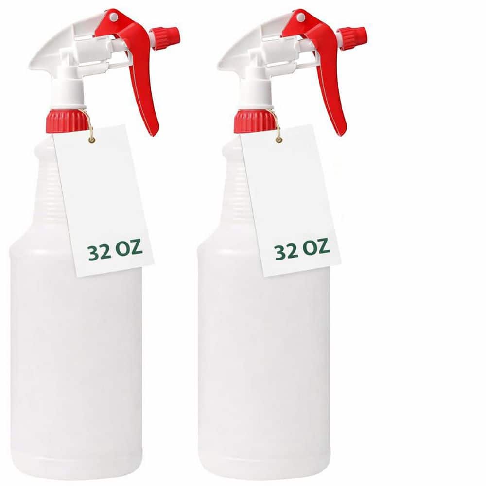 32 oz. Plastic Sprayer Bottles for Cleaning, Gardening Solutions, Vinegar, Chemical Professional Cleaners, Red(2-Pack) price history on PriceWatchPro