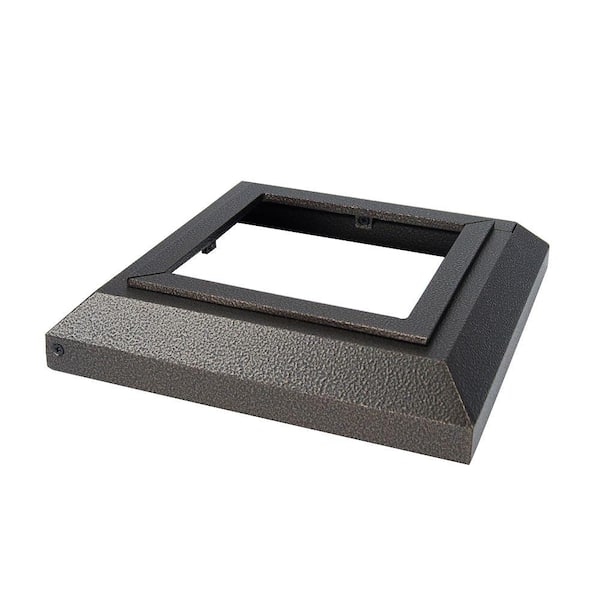 Fortress Accents 3.5 in. x 3.5 in. Antique Bronze Aluminum Deck Post Base Cover