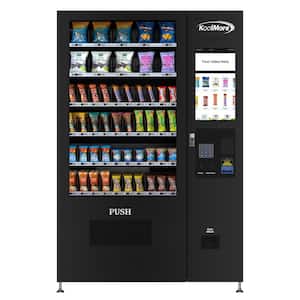 Non-Refrigerated Snack Vending Machine with 60-Slots, Coin and Bill Acceptor and 22 in. Touch Screen in Black
