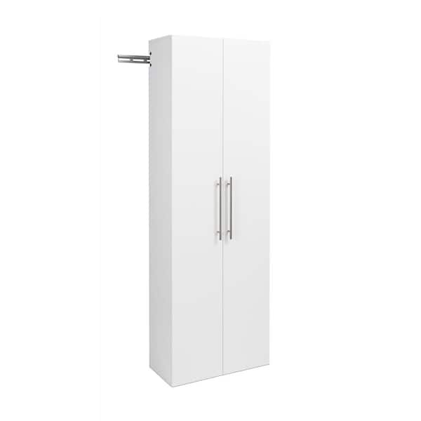 Prepac HangUps White Engineered Wood 18 Narrow Garage Storage Cabinet