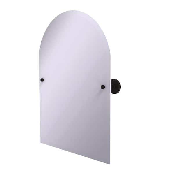Allied Brass Prestige Skyline Collection Frameless Arched Top Tilt Mirror with Beveled Edge in Oil Rubbed Bronze