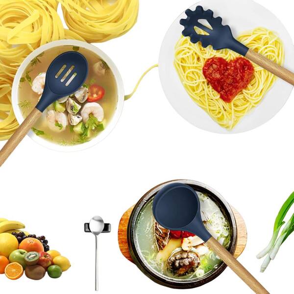 Kitchen Cooking Utensils Set, 14 Non-Stick Silicone Cooking