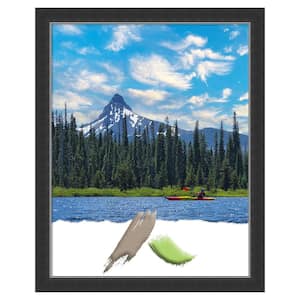 Corvino Black Narrow Wood Picture Frame Opening Size 22x28 in.