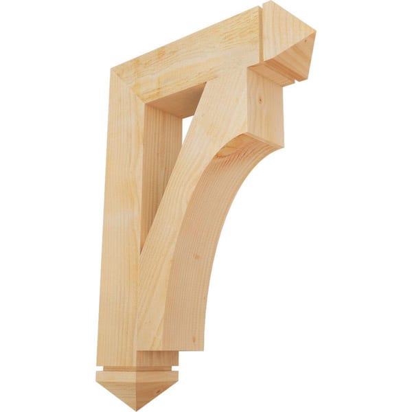 Ekena Millwork 6 in. x 38 in. x 26 in. Douglas Fir Westlake Arts and Crafts Rough Sawn Bracket