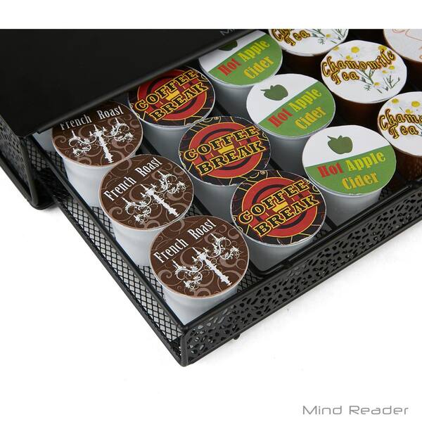 Mind Reader Coffee Station Serving Tray, 7 Pod Capacity, Countertop  Organizer, Storage, 17.5 in. L x 13.25 in. W x 1.25 in. H, Black  KEUTRAY-BLK - The Home Depot