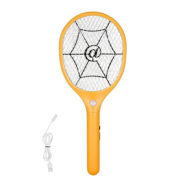 Zapper Racket with 3 Layers Mesh, Powerful Fly Killer Indoor & Outdoor with 500mAh Battery Rechargeable