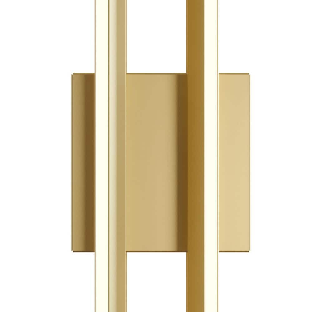 16" Gold and Black Dimmable Direct Wired Sconce