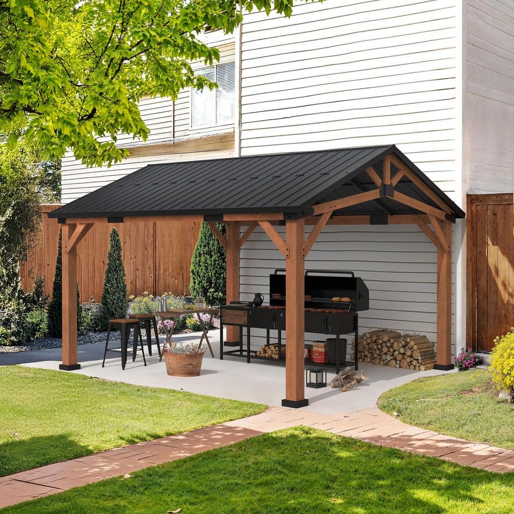 Norwood 14x12 Cedar and Steel Outdoor Gazebo