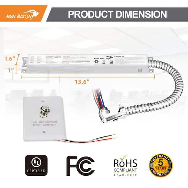 RUN BISON Contractor Select 18-Watt Universal LED Emergency