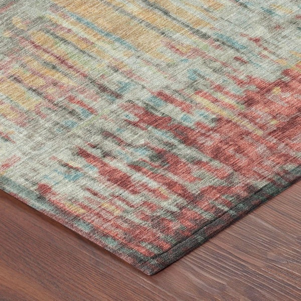 Chantille Machine Washable Indoor/Outdoor Abstract ACN2428 Coral 2 ft. x 3 ft. Accent Rug