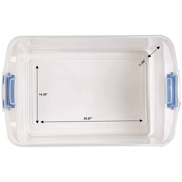 HOMZ 112 qt. Latching Clear Storage Box (2-Pack) 3450CLRECOM.02 - The Home  Depot