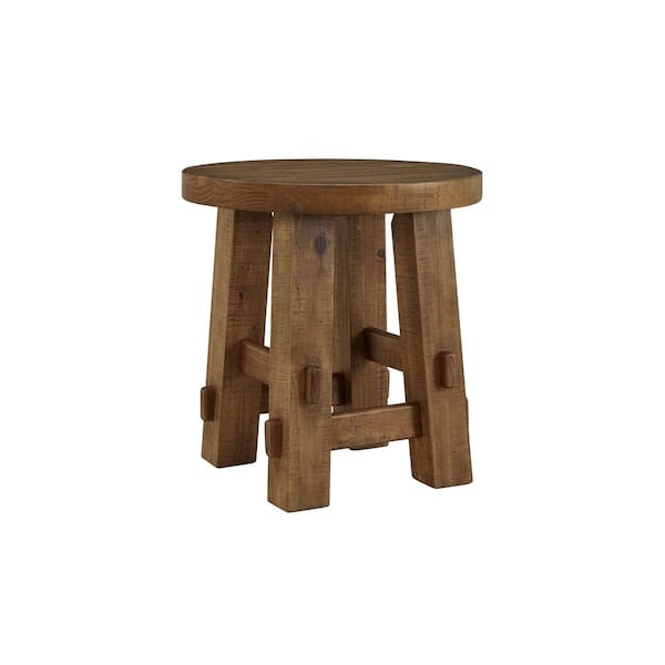 Signature DESIGN BY ASHLEY Mackifeld 24 in. Brown Round Wood End Table