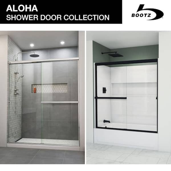 Bootz Industries Aloha 56-60 in. W x 58 in. H Semi-Frameless