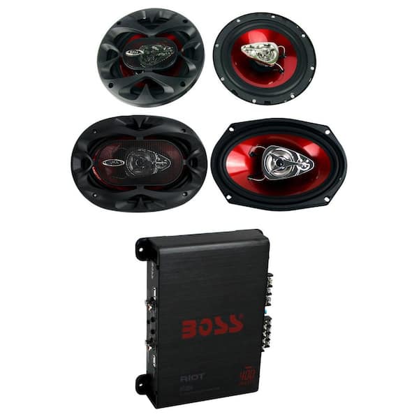 Boss Audio Systems 6.5 in. 300-Watt plus 2) CH6930 6x9 in. 400-Watt 3-Way Speakers plus R1004 400-Watt Amp