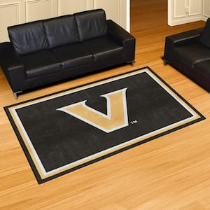 NCAA - Vanderbilt University Black 8 ft. x 5 ft. Indoor Area Rug