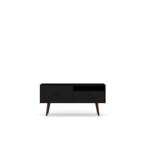 Montauk 54 in. Black Particle Board TV Stand Fits TVs Up to 50 in. with Storage Doors