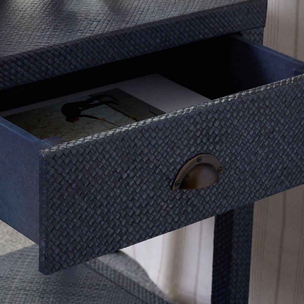 Apis 17 in. Navy Rectangle Wood End Table - thumbnail 10