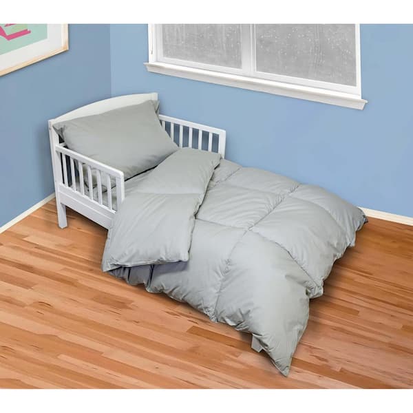 St. James Home 4-Piece Cool Gray Twin Toddler Bed Set