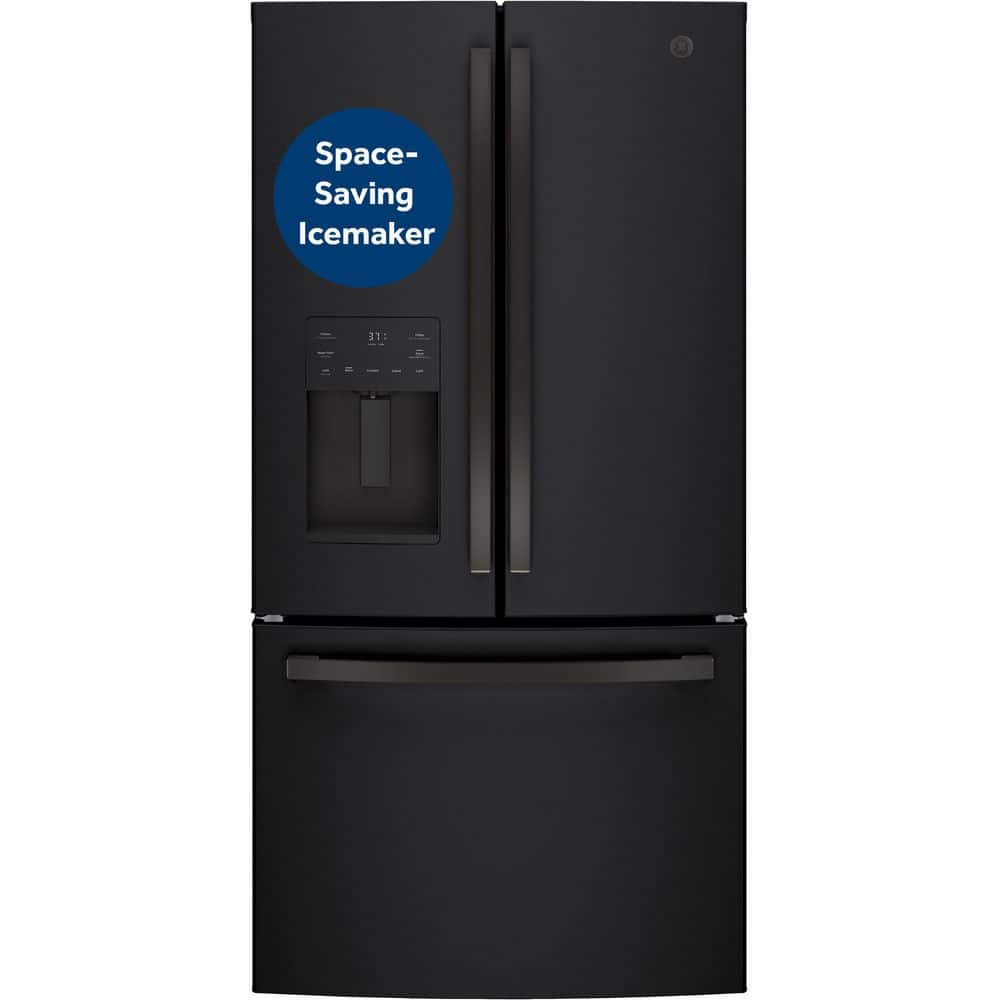GE 25.6 cu. ft. French-Door Refrigerator in Black Slate