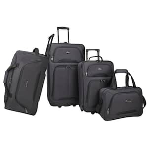 U.S Traveler Vineyard 4-Piece Softside Luggage Set, Charcoal