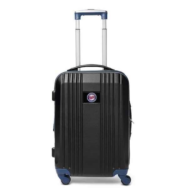 Denco MLB Minnesota Twins 21 in. Navy Hardcase 2-Tone Luggage Carry-On Spinner Suitcase