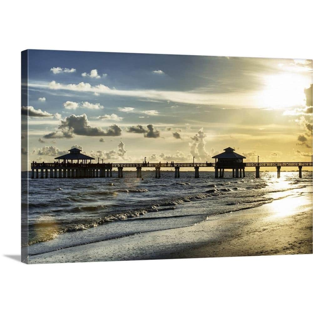 GreatBigCanvas Fishing Pier Fort Myers Beach by Philippe Hugonnard Canvas  Wall Art 2413741_24_30x20 - The Home Depot