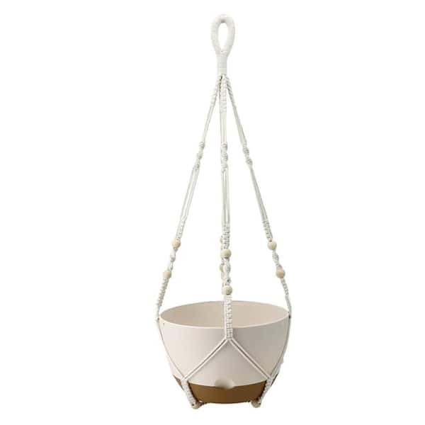 3-Pack Hanging Planters Set, 8 in. Indoor Outdoor Hanging Plant Pot Basket