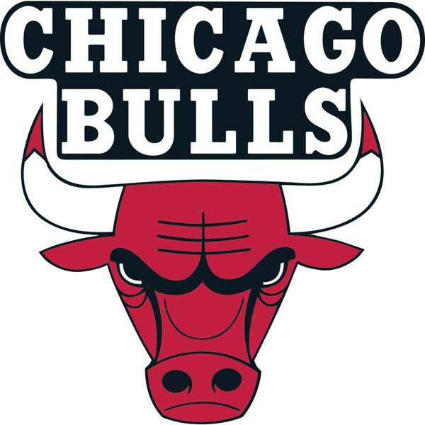 Fathead 34 In. x 37 In. Chicago Bulls Logo Wall Appliques