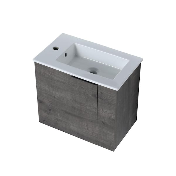 Zeus & Ruta 22 in. W x 13 in. D x 19.7 in. H Floating Bathroom Vanity ...