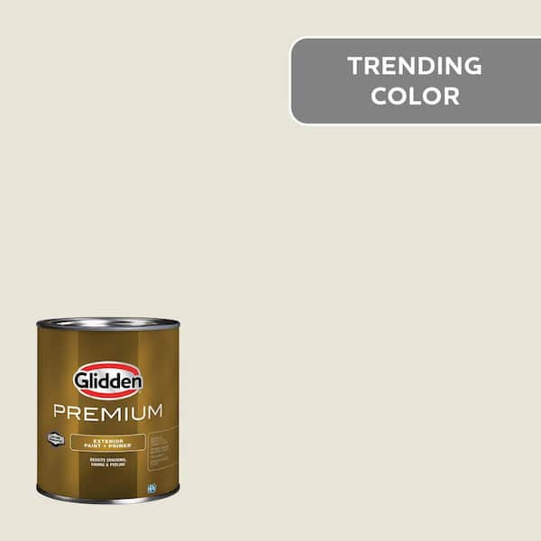 Glidden Premium 1 qt. PPG1024-1 Off White Satin Exterior