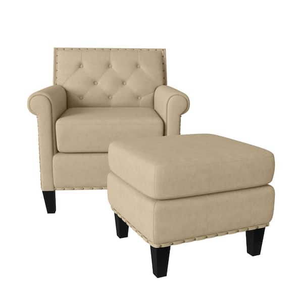 Handy Living Angie On In Distressed, Armchair And Ottoman Set