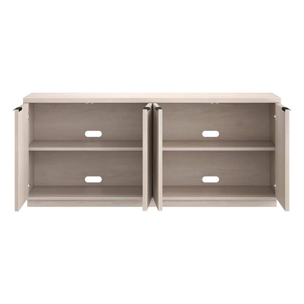 Alder White 68" Modern Fluted Buffet Table