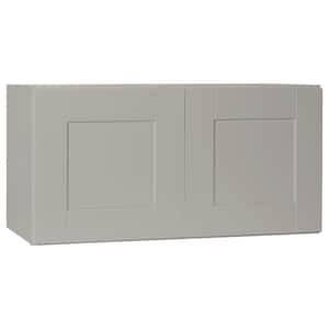 Shaker Assembled 30x15x12 in. Wall Bridge Kitchen Cabinet in Dove Gray