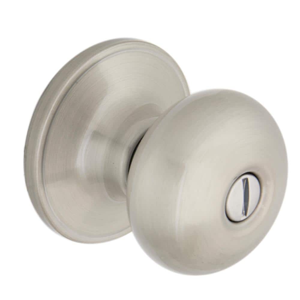 Simple Series Round Satin Nickel Bed and Bath Door Knob