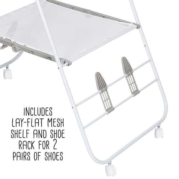 Honey-Can-Do 23 in. x 42 in. White Vertical Wall Mount Dry Rack