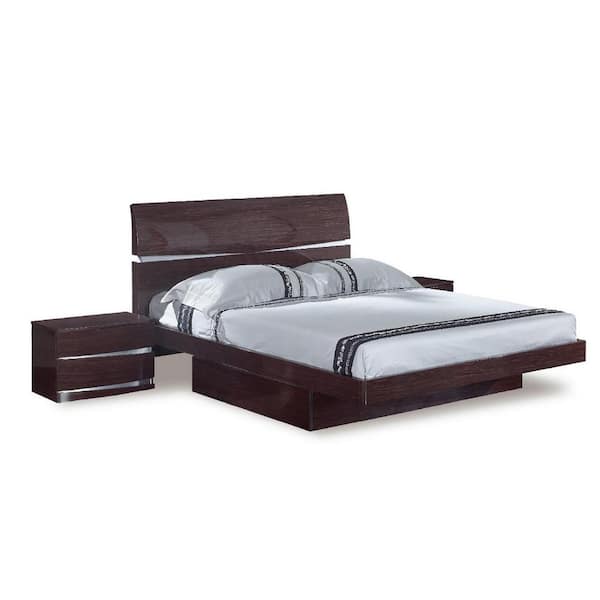 HomeRoots Charlie Wenge Adult Platform Bed