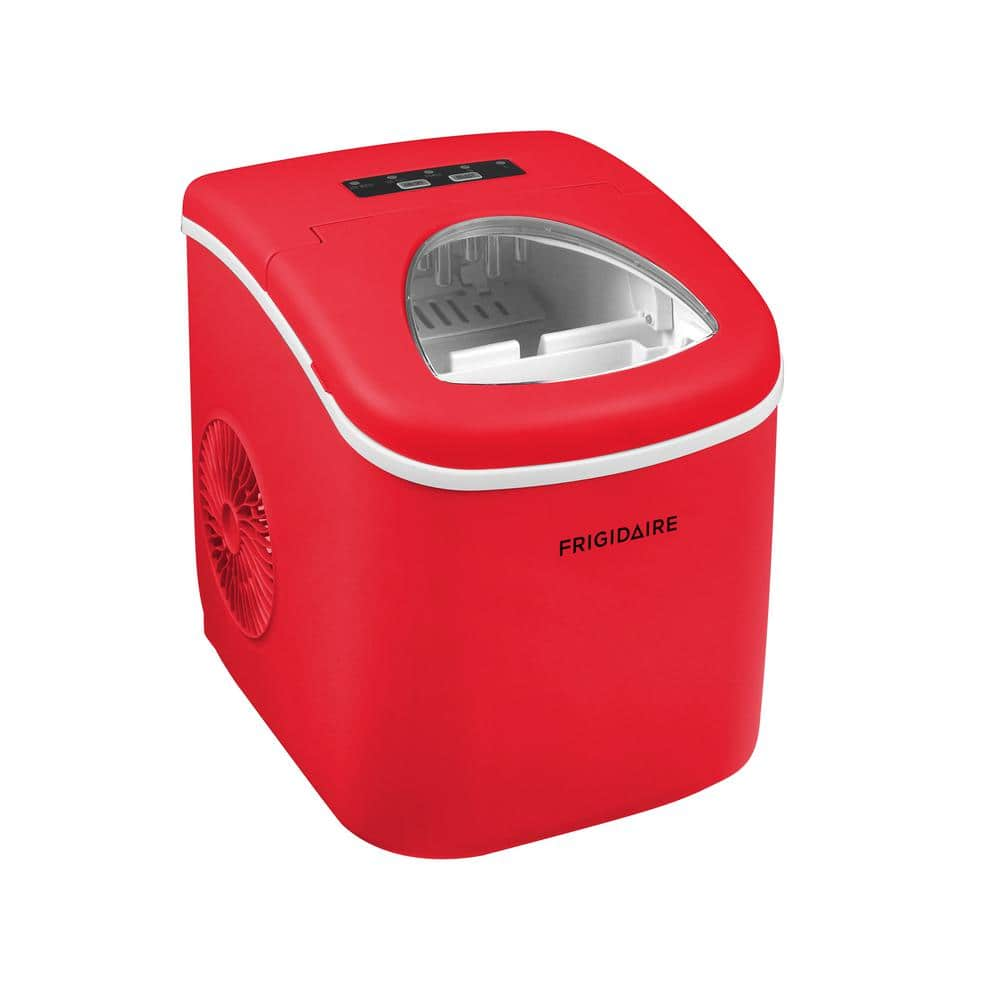 Frigidaire 10 in. wide 26 lbs. Freestanding Bullet Ice Maker in Red