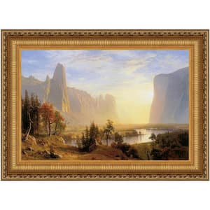 Yosemite Valley, 1868 by Albert Bierstadt Framed Nature Oil Painting Art Print 13.25 in. x 16.25 in.