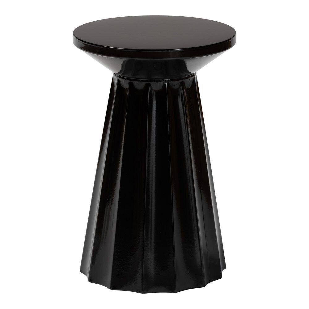 Ulmer 11.8 in. White Round Metal End Table - thumbnail 3