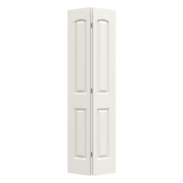 JELD-WEN 24 in. x 80 in. Caiman Primed Smooth Molded Composite MDF Closet Bi-fold Door