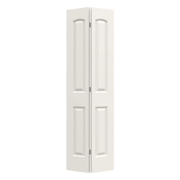 JELD-WEN 24 in. x 78 in. 2 Panel Caiman Primed Hollow Core White Smooth Molded Single Bi-Fold Interior Door