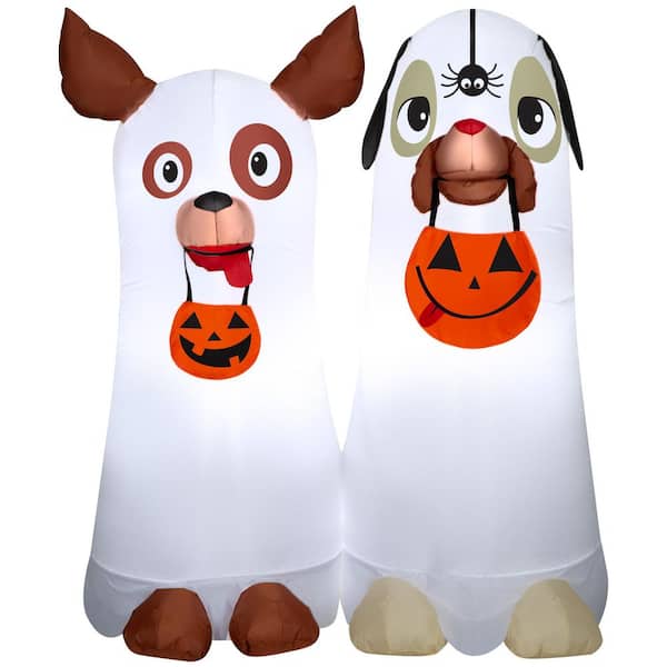 5 ft Airblown-Ghost Dog Duo Halloween Inflatable
