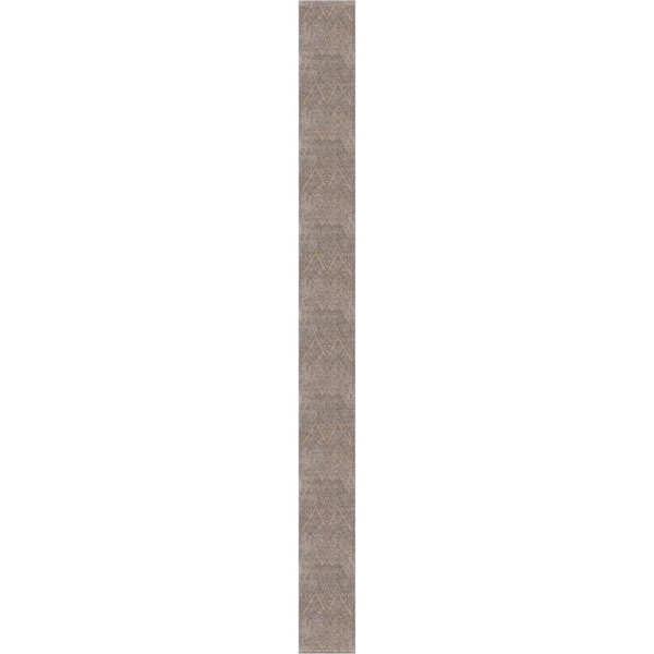 Grey 2 ft. 7 in. x 9 ft. 6 in. Asha Anya Vintage Tribal Runner Area Rug